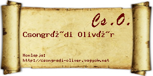 Csongrádi Olivér névjegykártya
